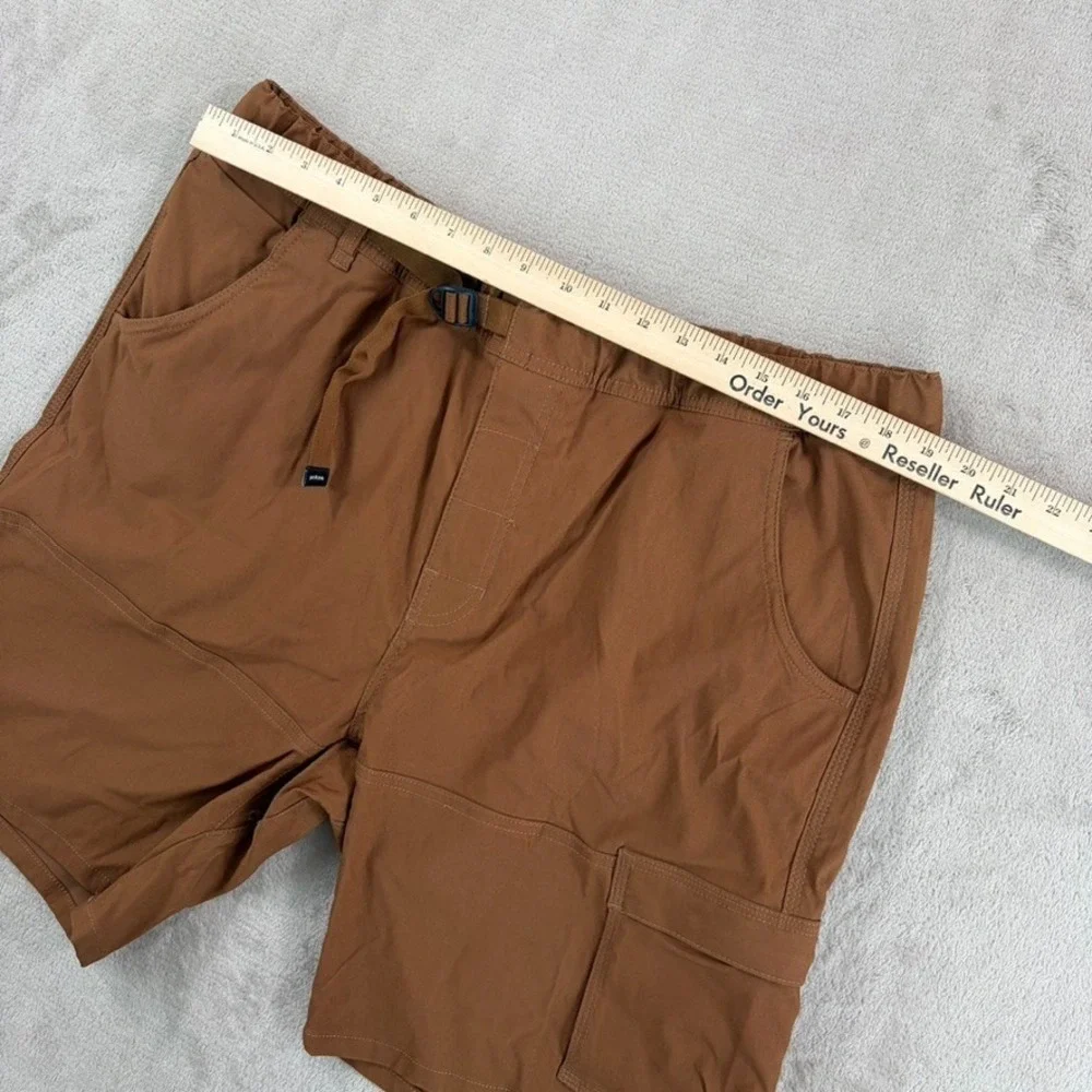 prAna Stretch Zion II E-Waist Hiking Shorts in Brown‎ Men 2XL Performance NWOT